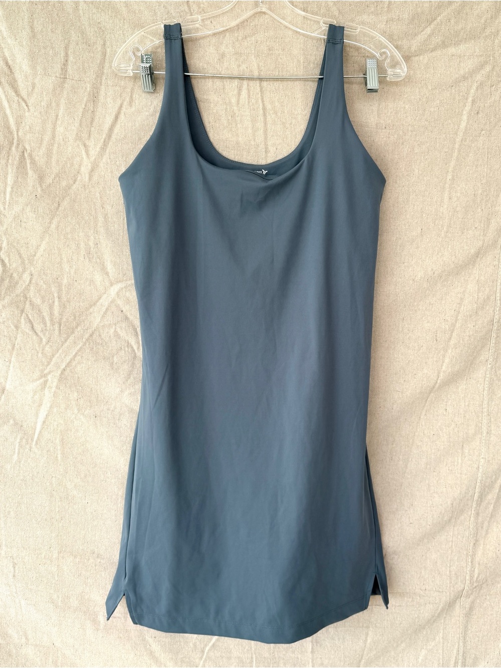 Old Navy Active Large Powersoft Active Blue Gray Dress Built in Shorts/Bra